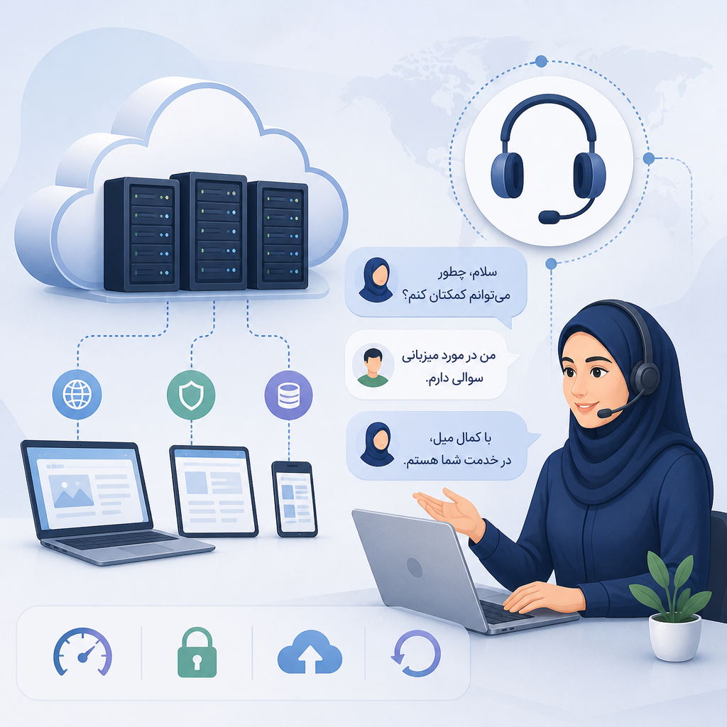 هاست ابری با پشتیبانی فارسی: راهنمای گام‌به‌گام برای انتخاب و پیاده‌سازی