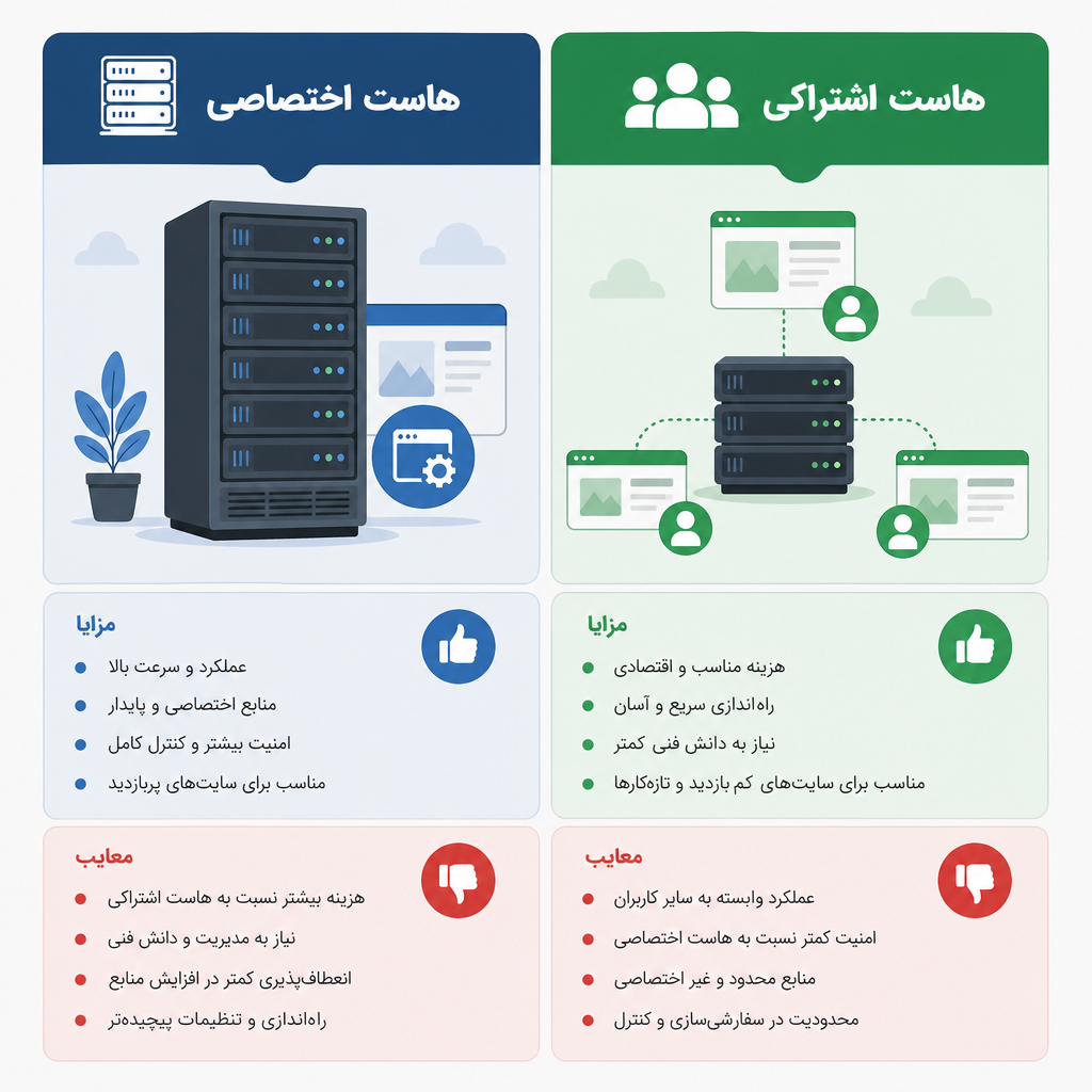 هاست اختصاصی وردپرس یا اشتراکی؛ راهنمای فنی و عملی