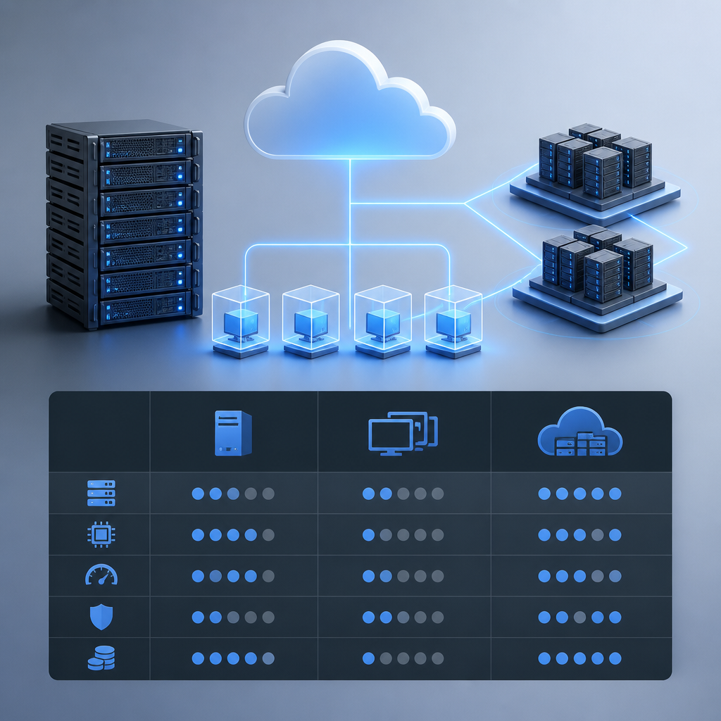 تفاوت هاست ابری vps: راهنمای کامل برای انتخاب میزبانی