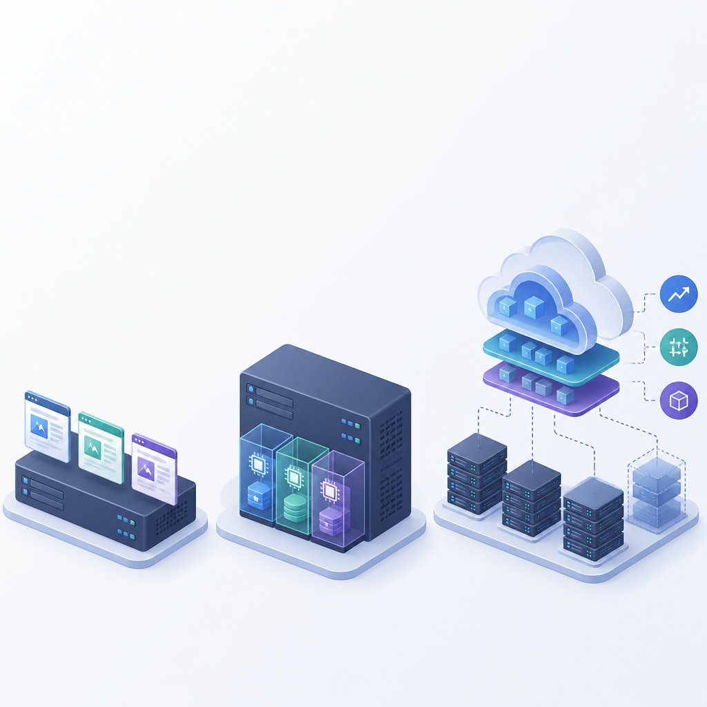 میزبانی اشتراکی vs vps vs: راهنمای عملی و گام‌به‌گام