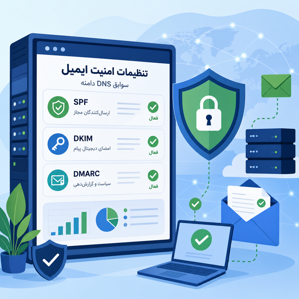 چگونه راه‌اندازی ایمیل امن spf dkim را در پنل میزبانی انجام دهیم — راهنمای جامع
