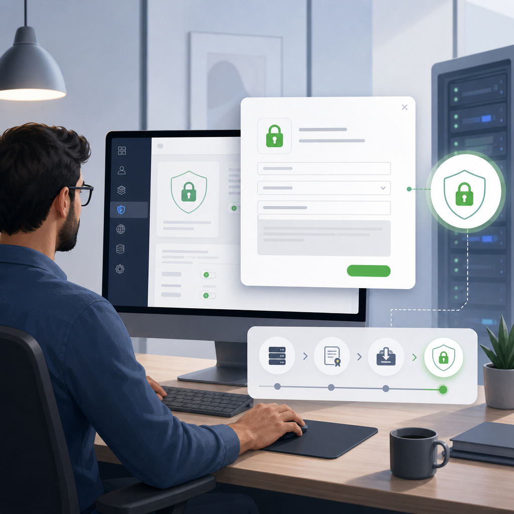پیکربندی SSL در پنل مدیریت: راهنمای گام‌به‌گام و امن